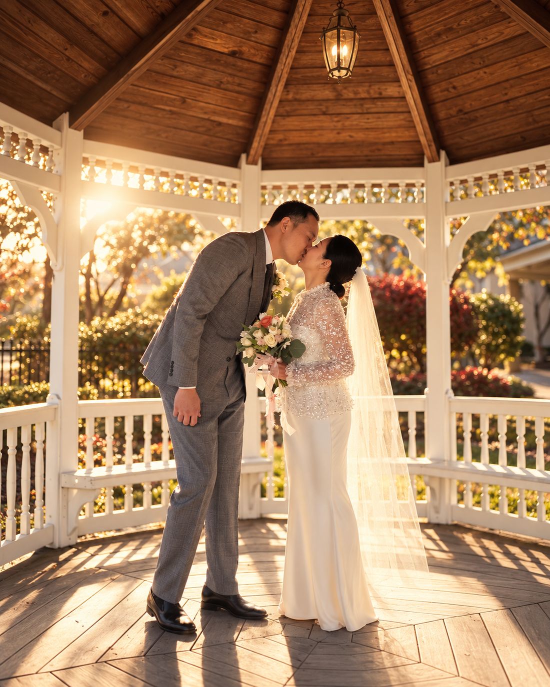 Golden hour in the gazebo
